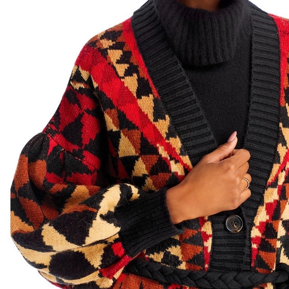 🌺🎉HP🎉🌺 NWT Farm Rio Heart Deco Maxi Knit Cardigan - Picture 11 of 15